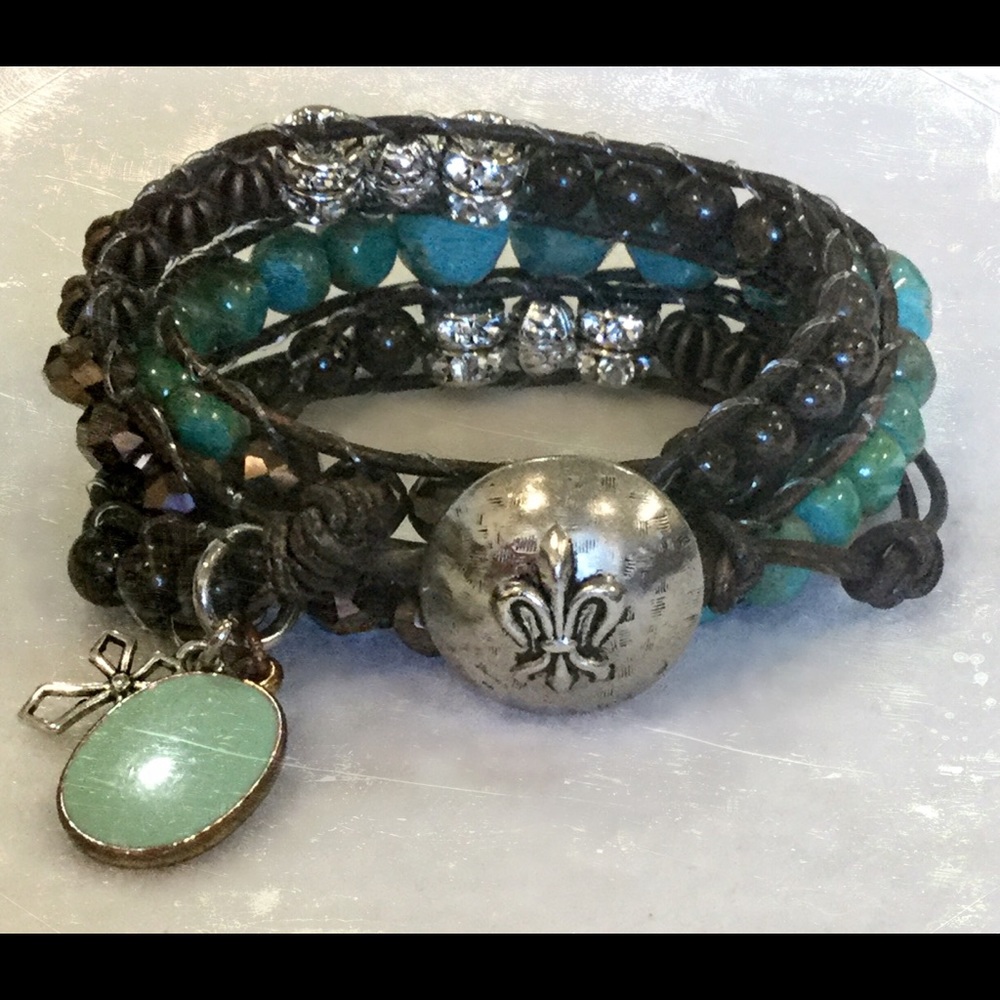 Completely Handmade Triple Wrap Bracelet